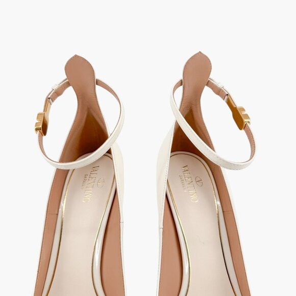 Valentino Garavani Tan-Go Platform Pumps EU 41 US 11 White Pointed High Heel - Picture 5 of 13